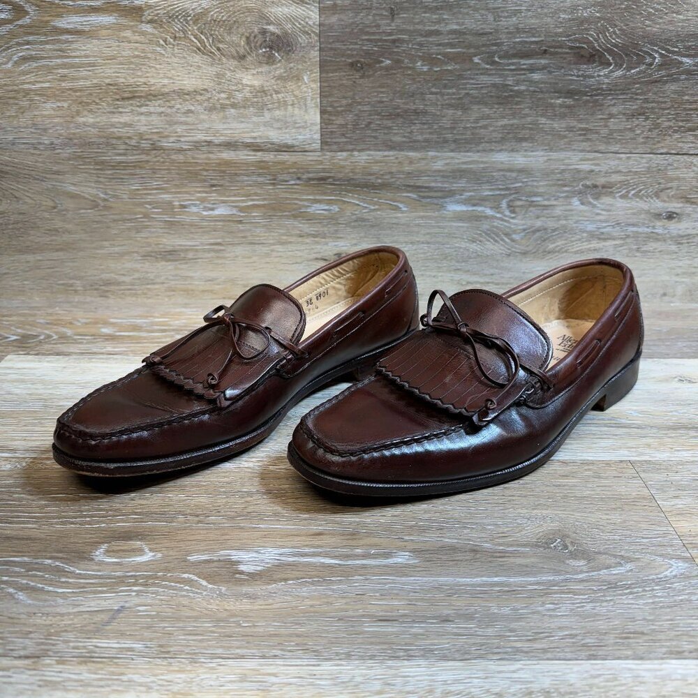 Allen Edmonds Brown Leather Fringe Top Loafers Men's Size 9.5